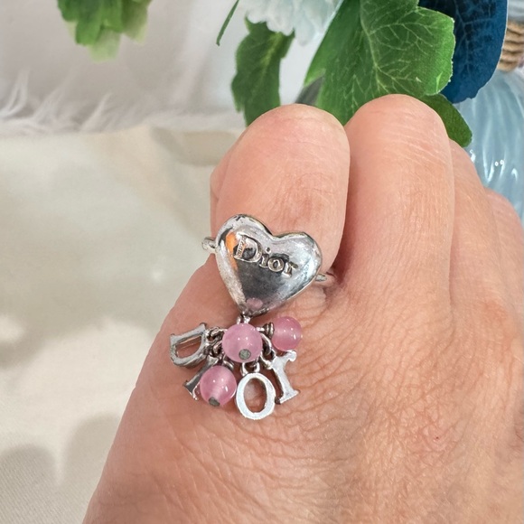 Christian Dior Heart Logo Ring | Size US 5 - Picture 6 of 16